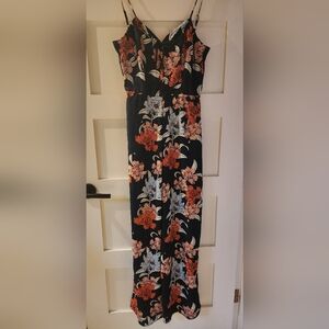 Gypsies & Moondust Floral Jumpsuit - Navy and Coral